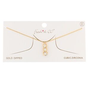 CZ Bar Pendant Necklace